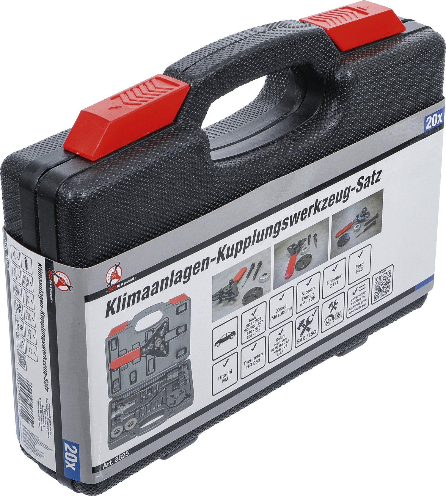 BGS DIY 8825 Satz Klimaanlagen-Kupplungswerkzeug 20 teilig
