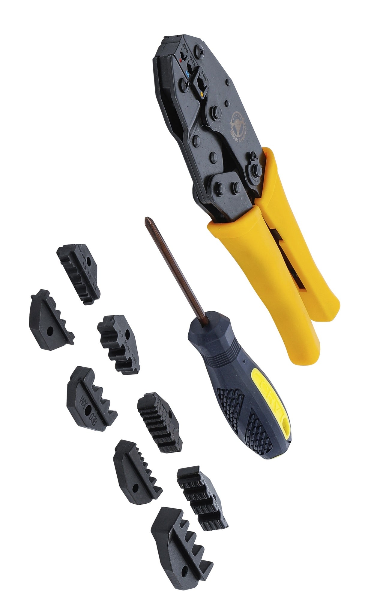 BGS DIY 9070 Satz Crimpzange mit 5 Paar Backen