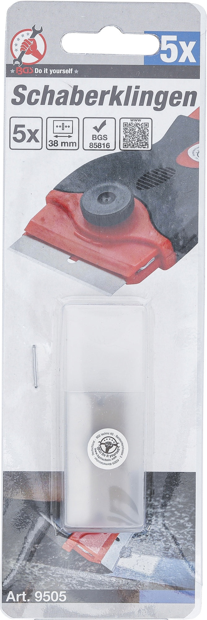 BGS DIY 9505 Satz Schaberklingen für Artikel 85816 Klingenbreite 38mm