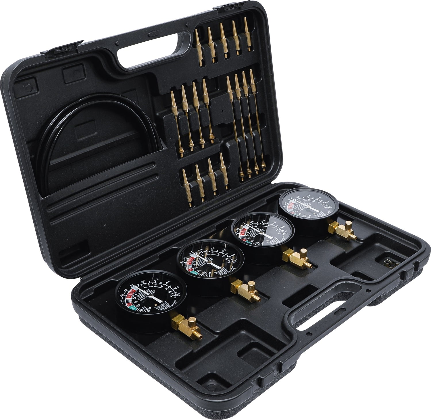 BGS DIY 962670 Testgerät für Synchron-Vergaser mit 4 Synchronuhren 26 teilig