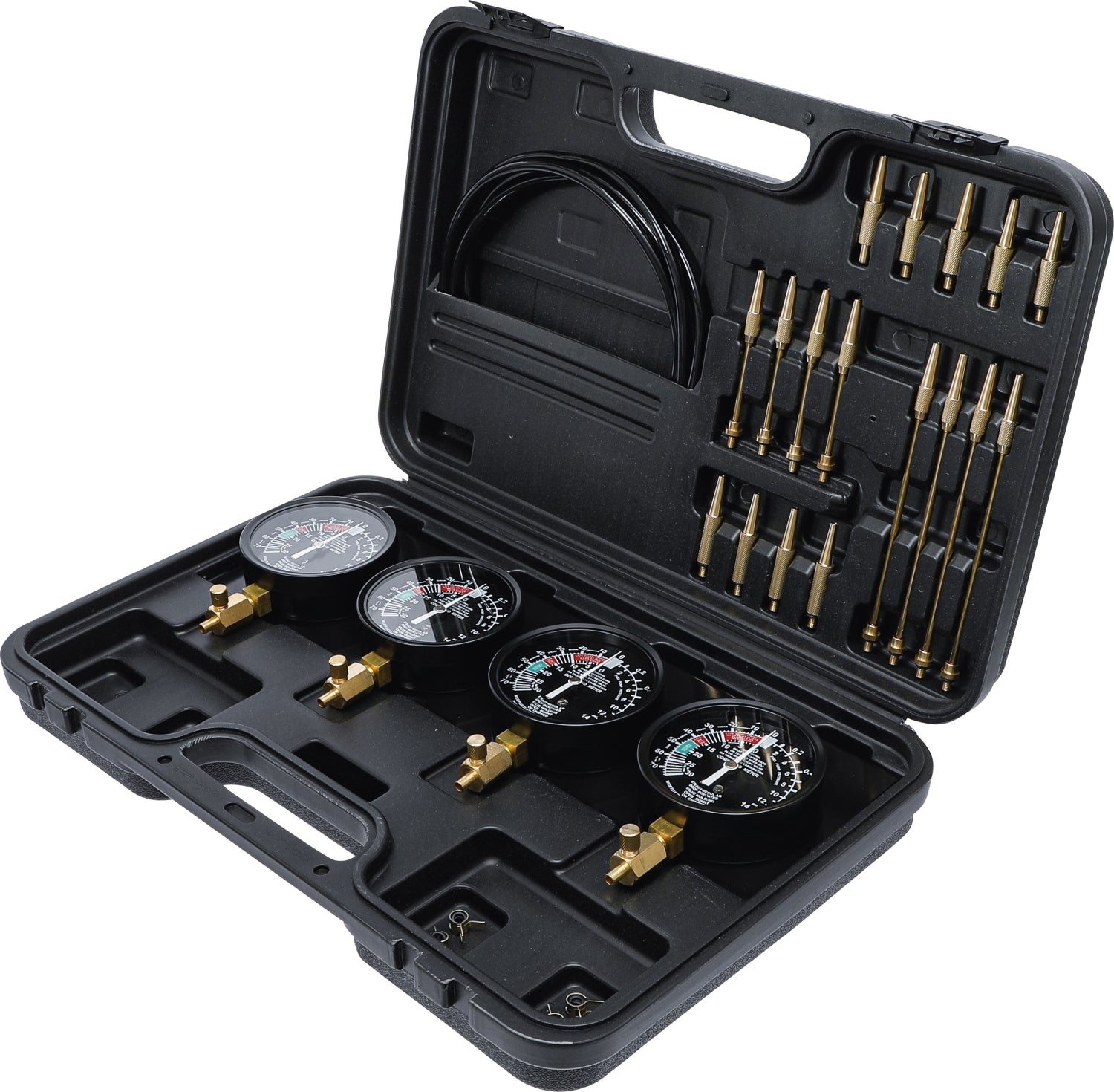 BGS DIY 962670 Testgerät für Synchron-Vergaser mit 4 Synchronuhren 26 teilig