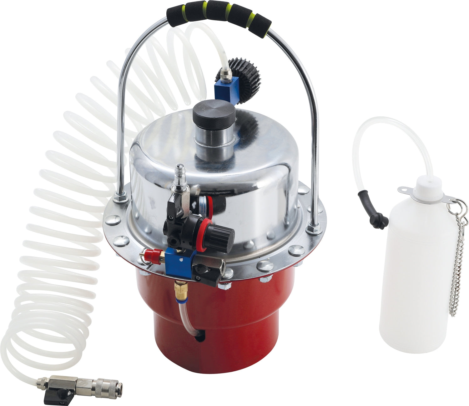 BGS DIY 9783 Satz Druckluft Bremsenentlüfter und Adapter 17 teilig