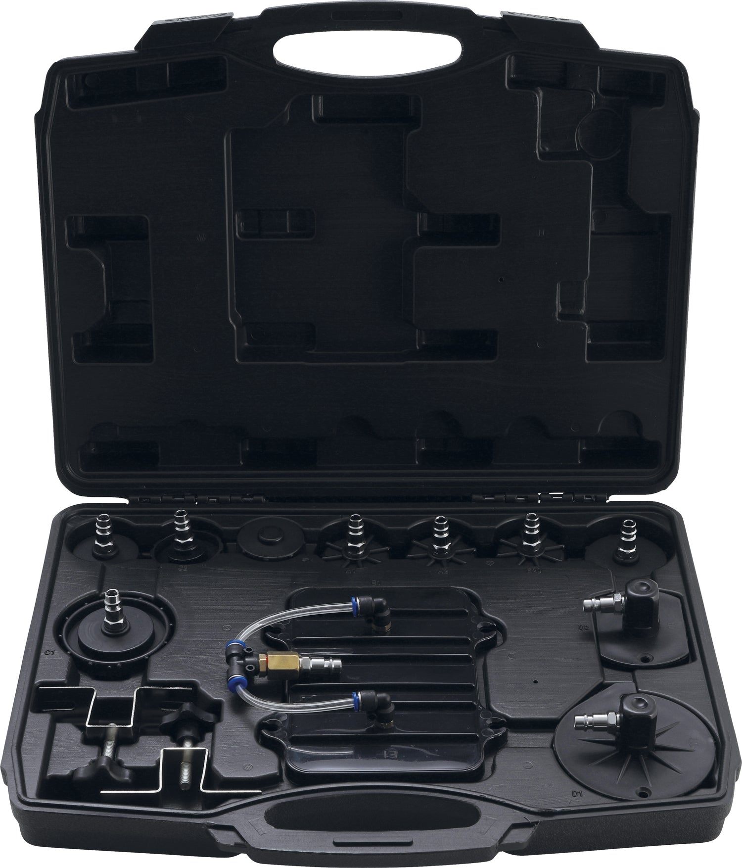 BGS DIY 9783 Satz Druckluft Bremsenentlüfter und Adapter 17 teilig