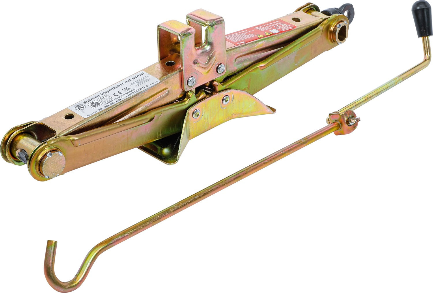 BGS DIY 9909 Scheren Wagenheber mit Kurbel 1t einklappbar