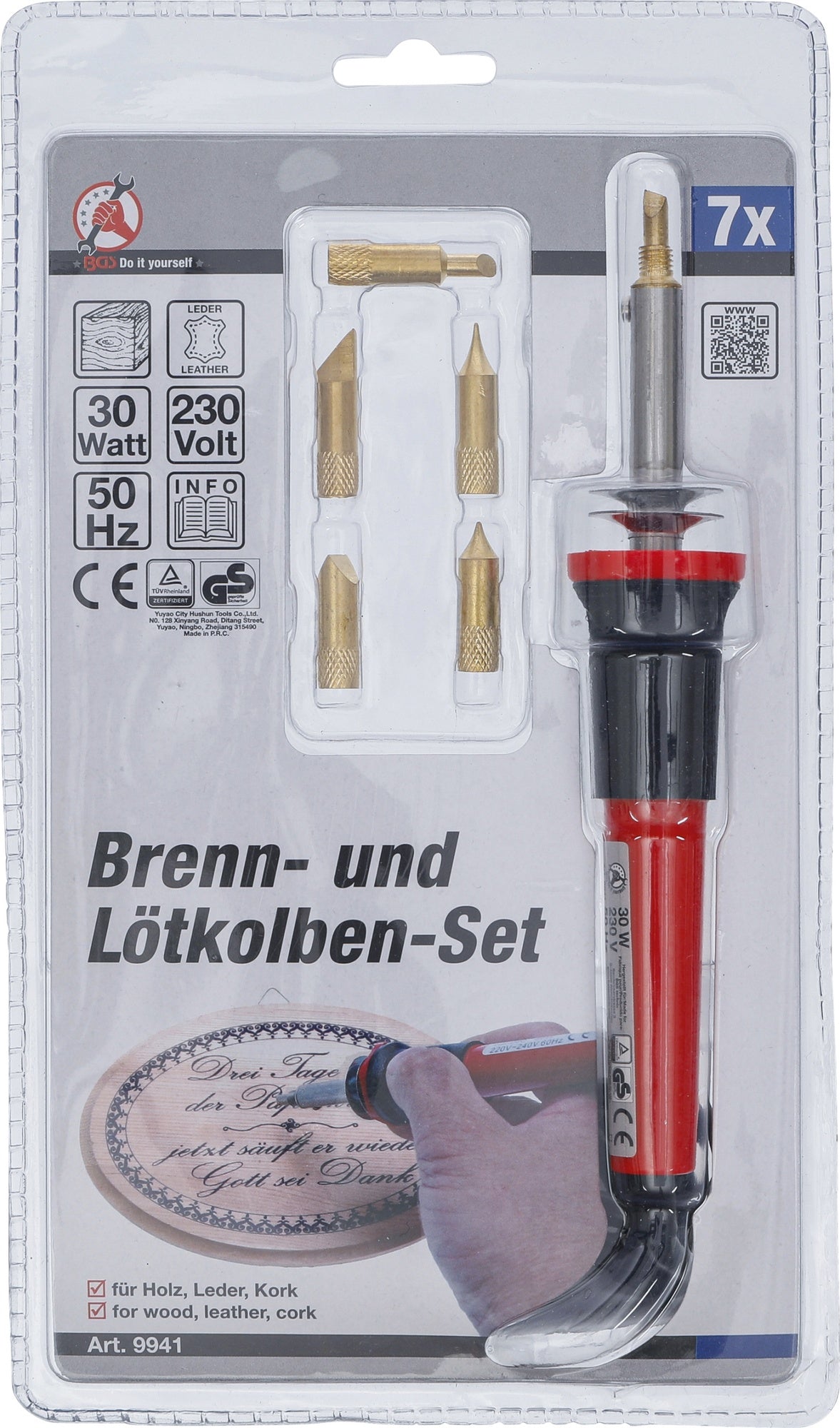 BGS DIY 9941 Brenn- und Lötkolben inklusive Zubehör 7 teilig