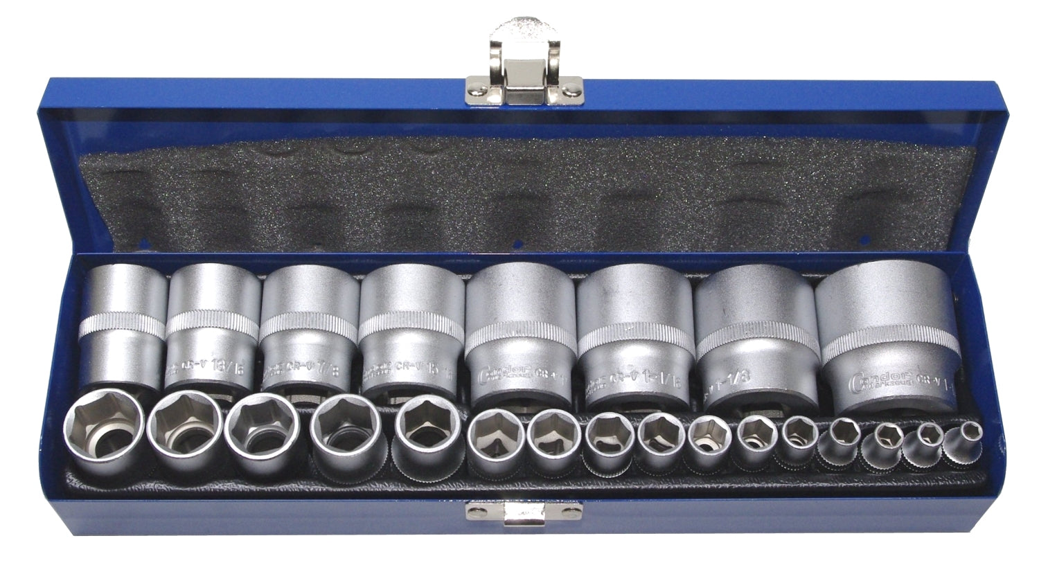 CONDOR 1194 Satz ZOLL Nüsse Steckschlüssel Einsätze zöllige Ausführung 24teilig