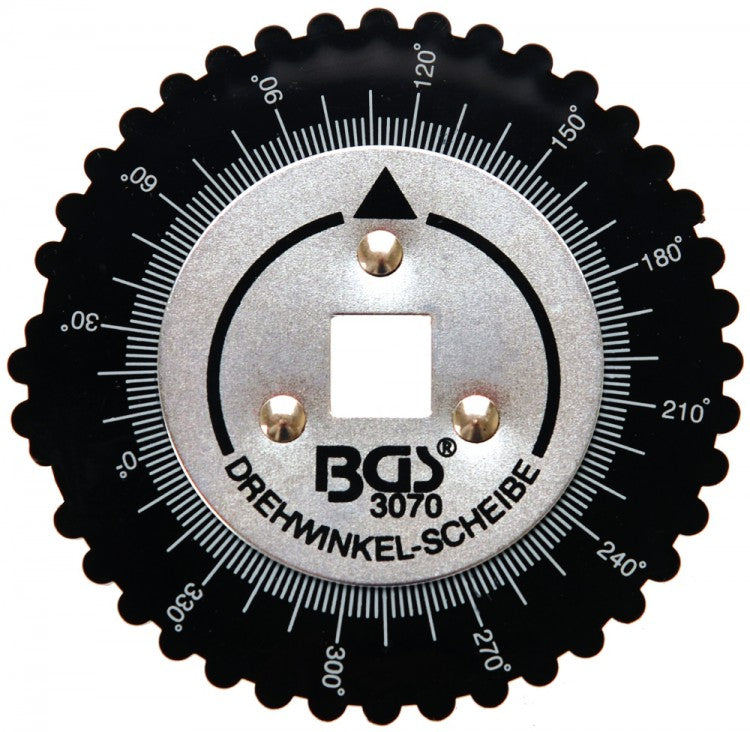 BGS 3070 Drehwinkelscheibe Messcheibe für Drehwinkel 0 - 360° Antrieb 125mm (1/2")