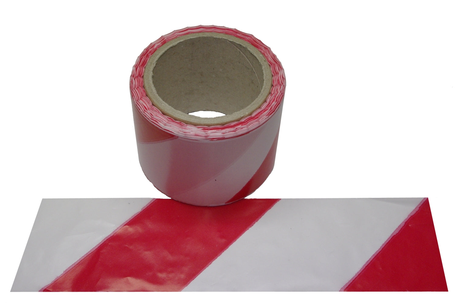 FLUID 100561 Absperrband Warnband ROBUST Rot Weiß quer gestreift Länge 100m