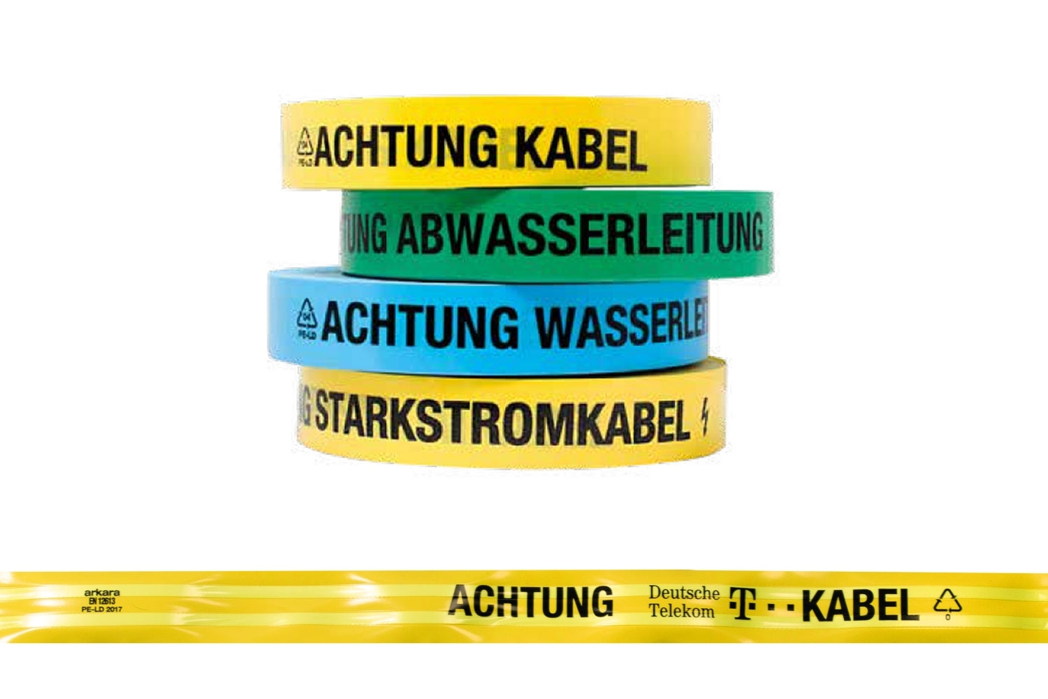 FLUID 20001 Trassenwarnband Gelb "TELEKOM" Länge 250m