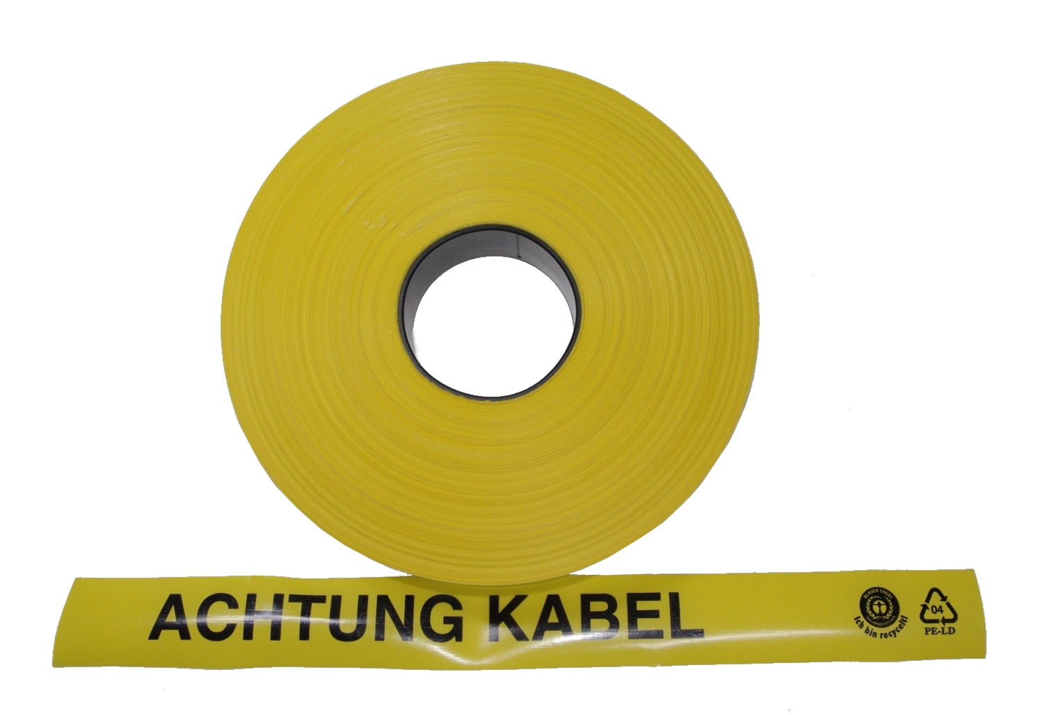 FLUID 20002 Trassenwarnband aus PE Gelb mit Aufdruck ACHTUNG KABEL Länge 250m