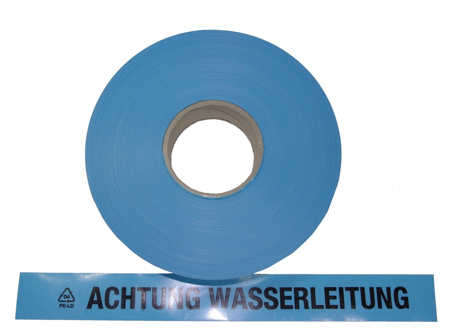 FLUID 20005 Trassenwarnband ACHTUNG WASSERLEITUNG aus PE Blau mit Aufdruck Länge 250m