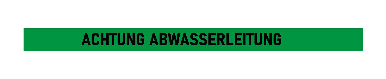 FLUID 20008 Trassenwarnband aus PE Grün mit Aufdruck ACHTUNG ABWASSERLEITUNG Länge 250m