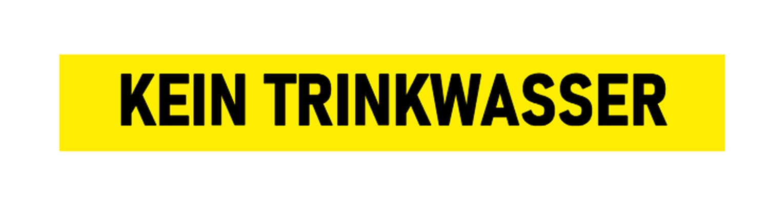 FLUID 20012 Trassenwarnband aus PE Gelb mit Aufdruck KEIN TRINKWASSER Länge 250m