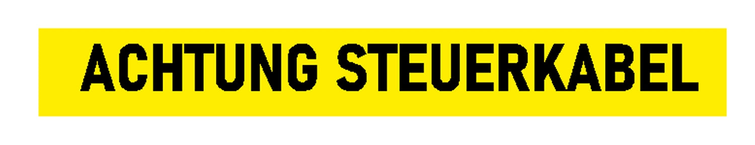 FLUID 20016 Trassenwarnband aus PE Gelb mit Aufdruck ACHTUNG STEUERKABEL Länge 250m
