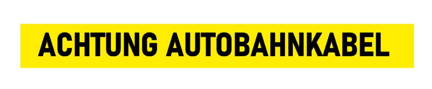 FLUID 20026 Trassenwarnband aus PE Gelb mit Aufdruck ACHTUNG AUTOBAHNKABEL Länge 250m