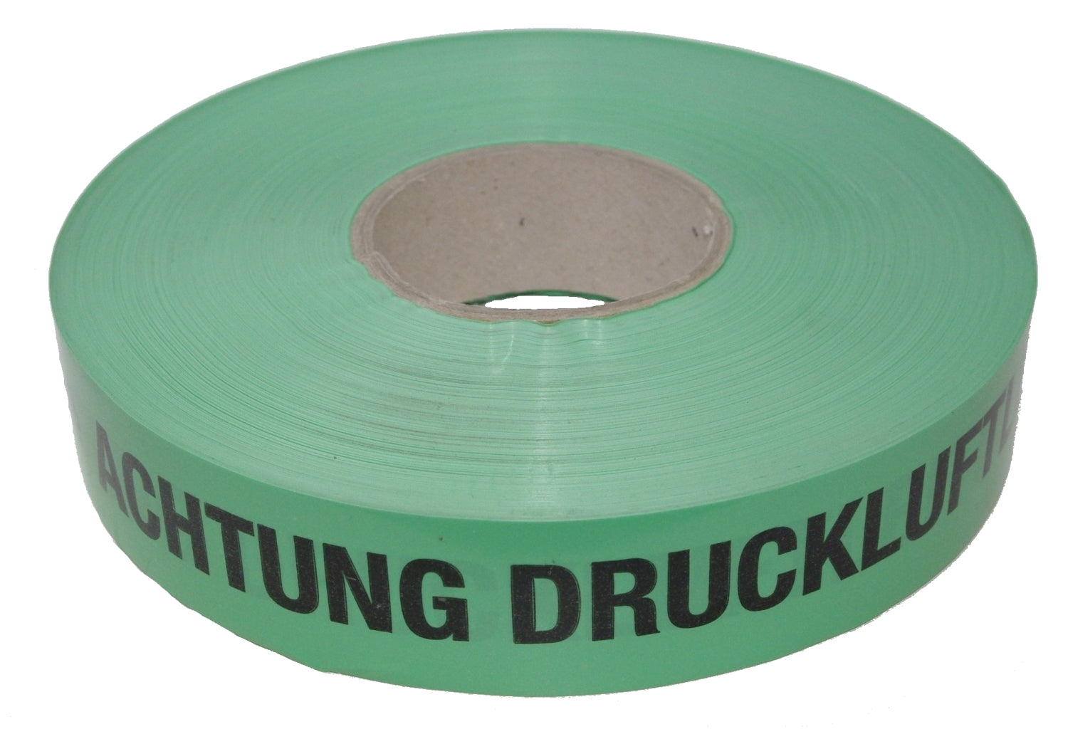 FLUID 20031 Trassenwarnband aus PE Grün mit Aufdruck ACHTUNG DRUCKLUFTLEITUNG Länge 250m
