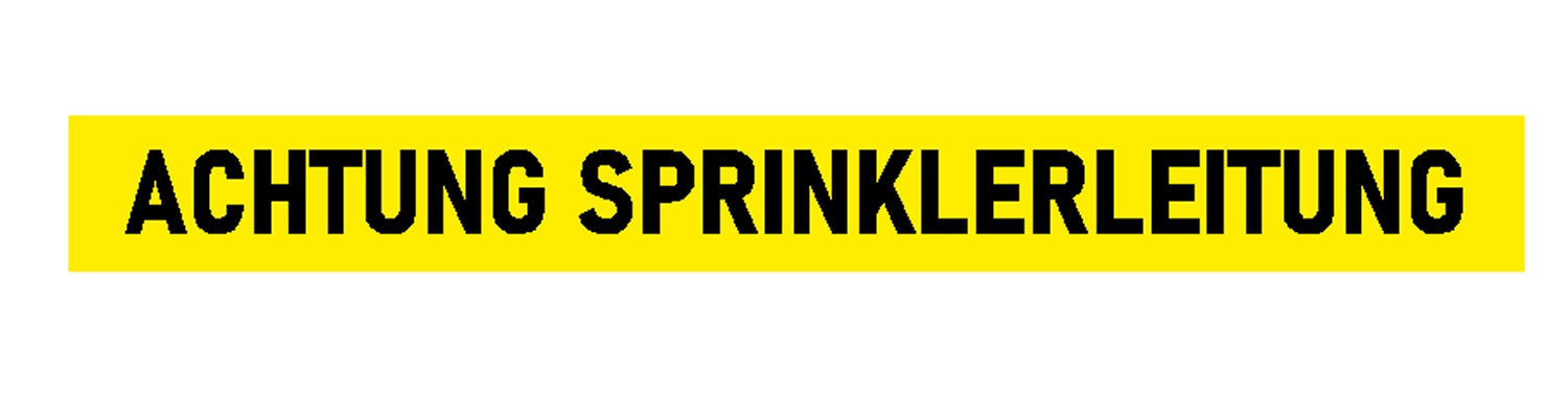 FLUID 20034 Trassenwarnband aus PE Gelb mit Aufdruck ACHTUNG SPRINKLERLEITUNG Länge 250m