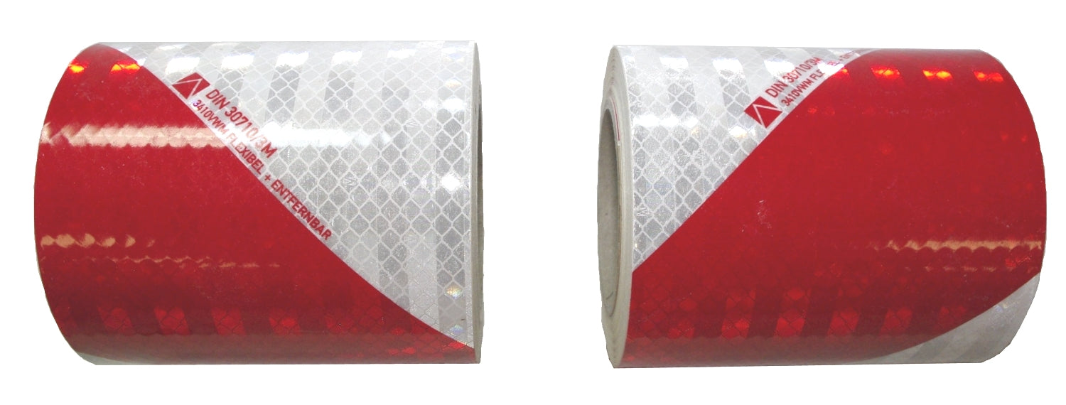 FLUID 90042 Set Fahrzeug Warnmarkierung selbstklebende retroreflektierende Signalfolie rot weiß