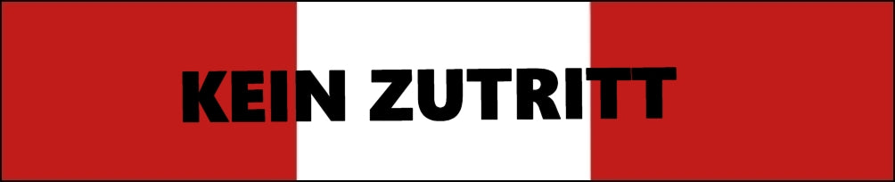 FLUID 10034 Absperrband Warnband EXTREM REISSFEST Rot Weiß mit Aufdruck KEIN ZUTRITT Länge 500m