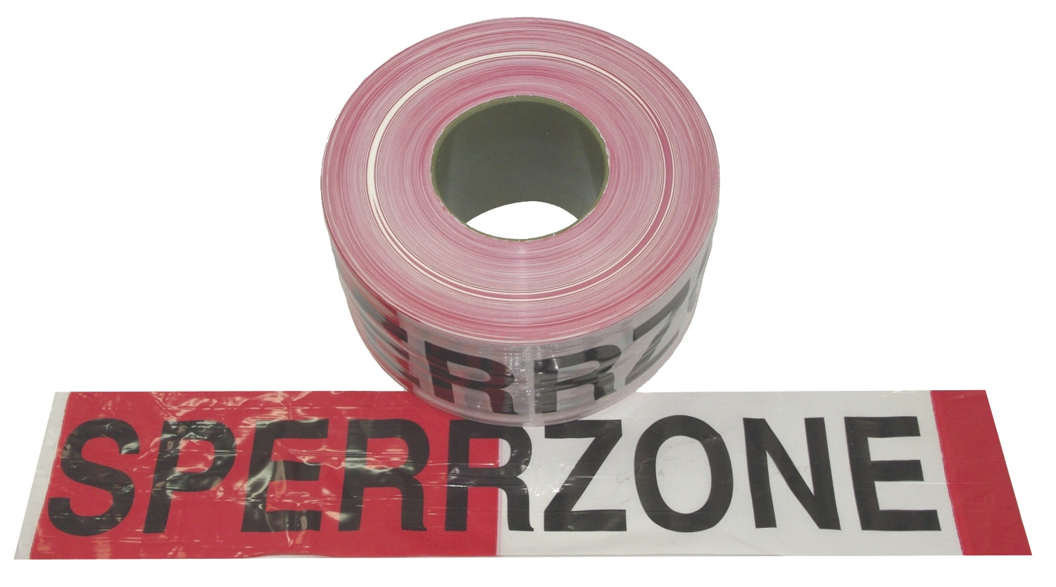 FLUID 10036 Absperrband Warnband EXTREM REISSFEST Rot Weiß mit Aufdruck SPERRZONE Länge 500m