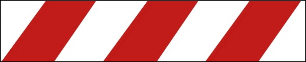 FLUID 100551 Absperrband Warnband ROBUST Rot Weiß quer gestreift Länge 250m
