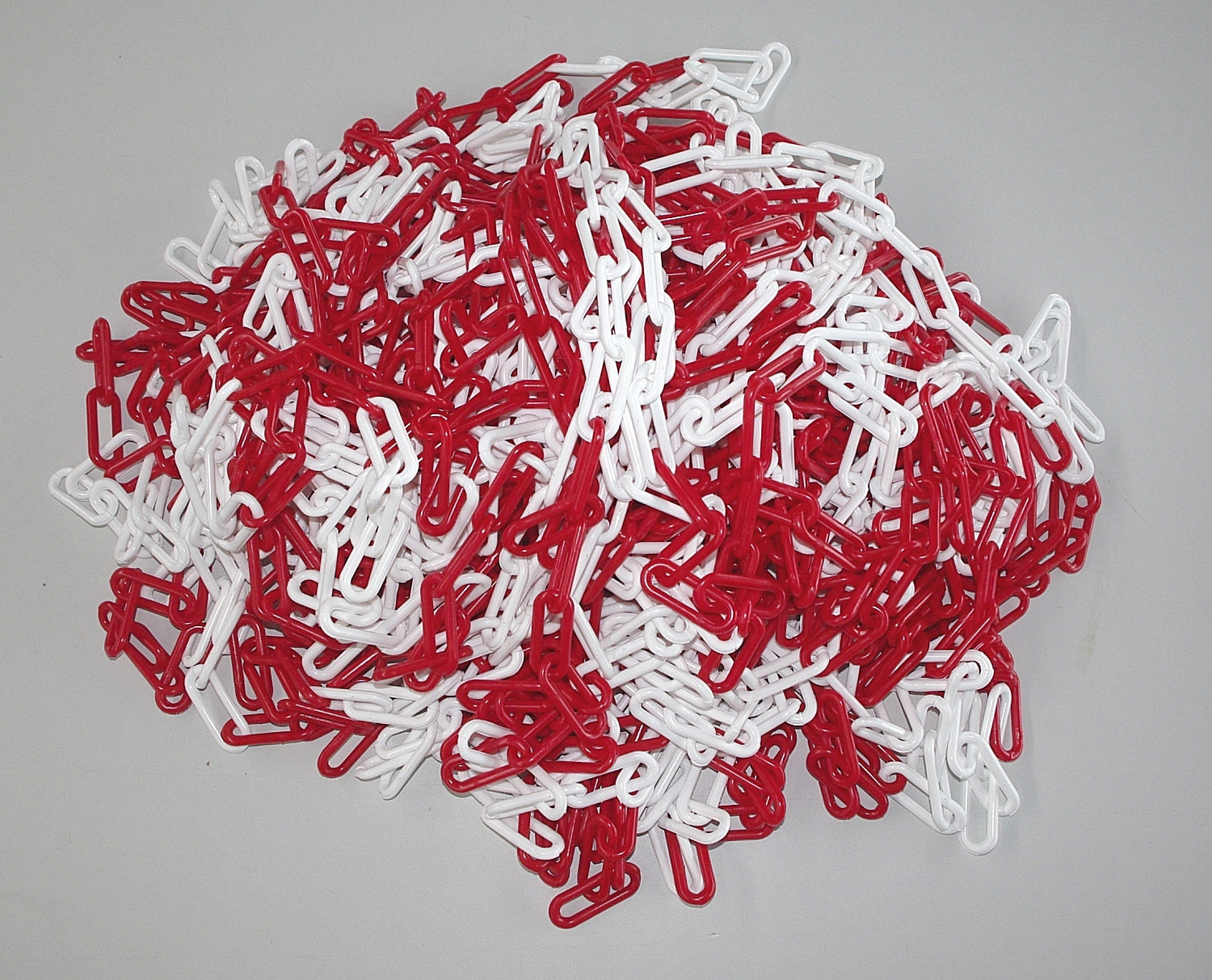 FLUID 50001 Kunststoff Gliederkette Absperrkette Warnkette Sicherungskette Rot Weiß Ø6mm Länge 50m