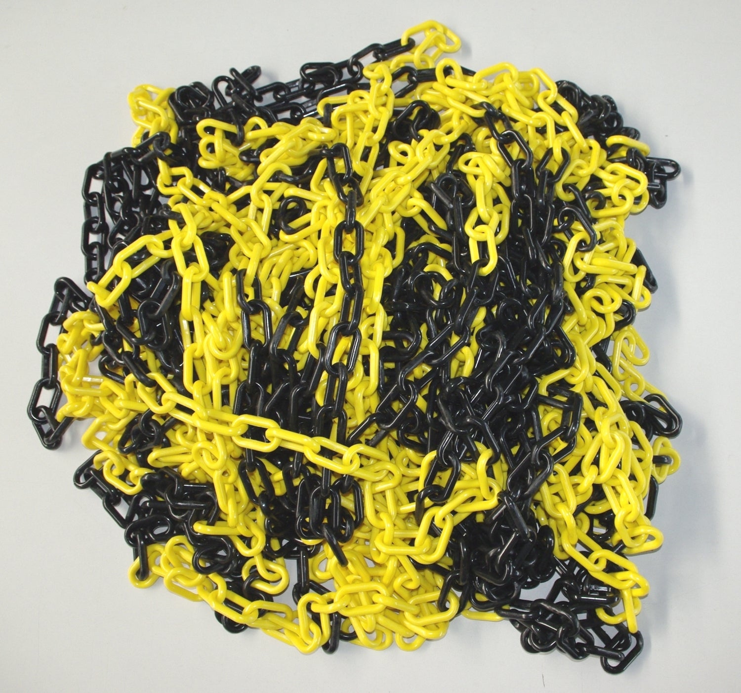 FLUID 50004 Kunststoff Gliederkette Absperrkette Warnkette Sicherungskette Gelb Schwarz Ø8mm Länge 50m