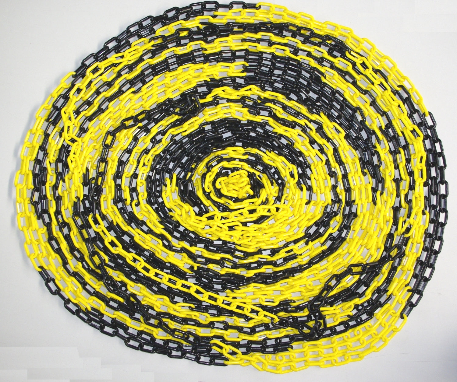 FLUID 50004 Kunststoff Gliederkette Absperrkette Warnkette Sicherungskette Gelb Schwarz Ø8mm Länge 50m