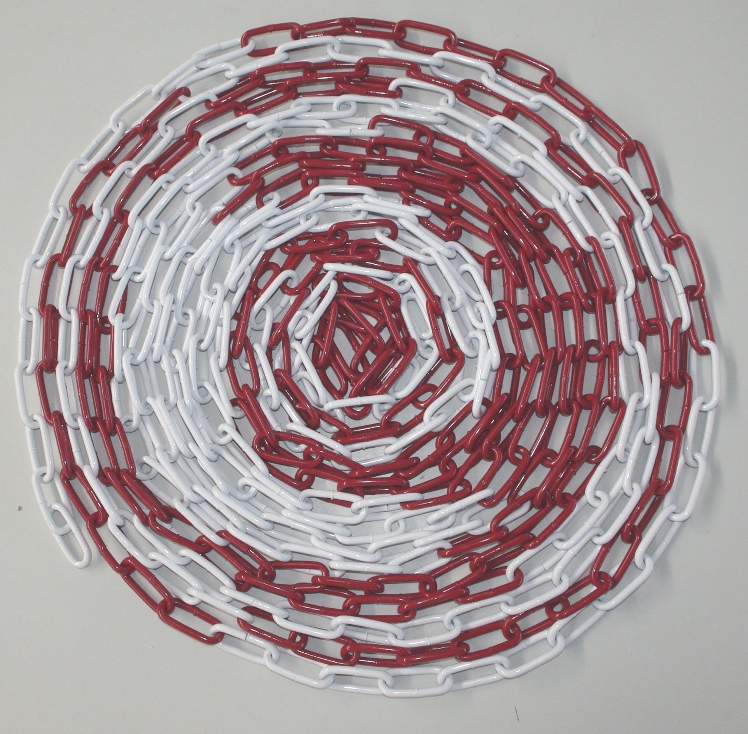 FLUID 50007 Stahl Gliederkette Absperrkette Warnkette Sicherungskette Rot Weiß Ø6mm Länge 15m