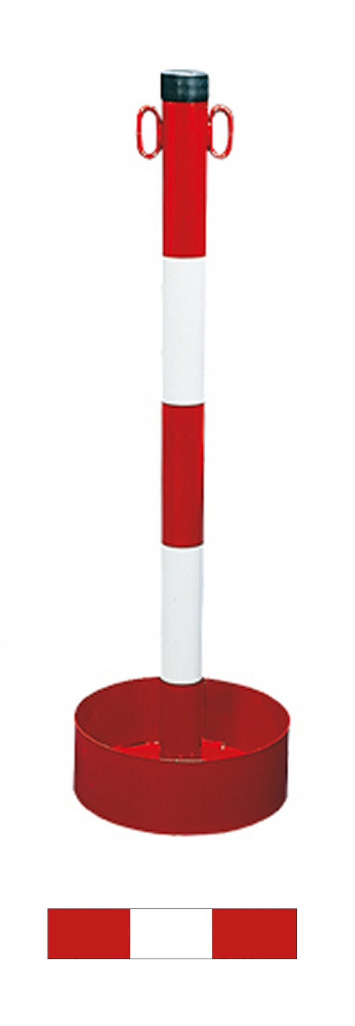 FLUID 90020 Stahl Kettenpfosten Kettenständer Rot Weiß Höhe 1000mm