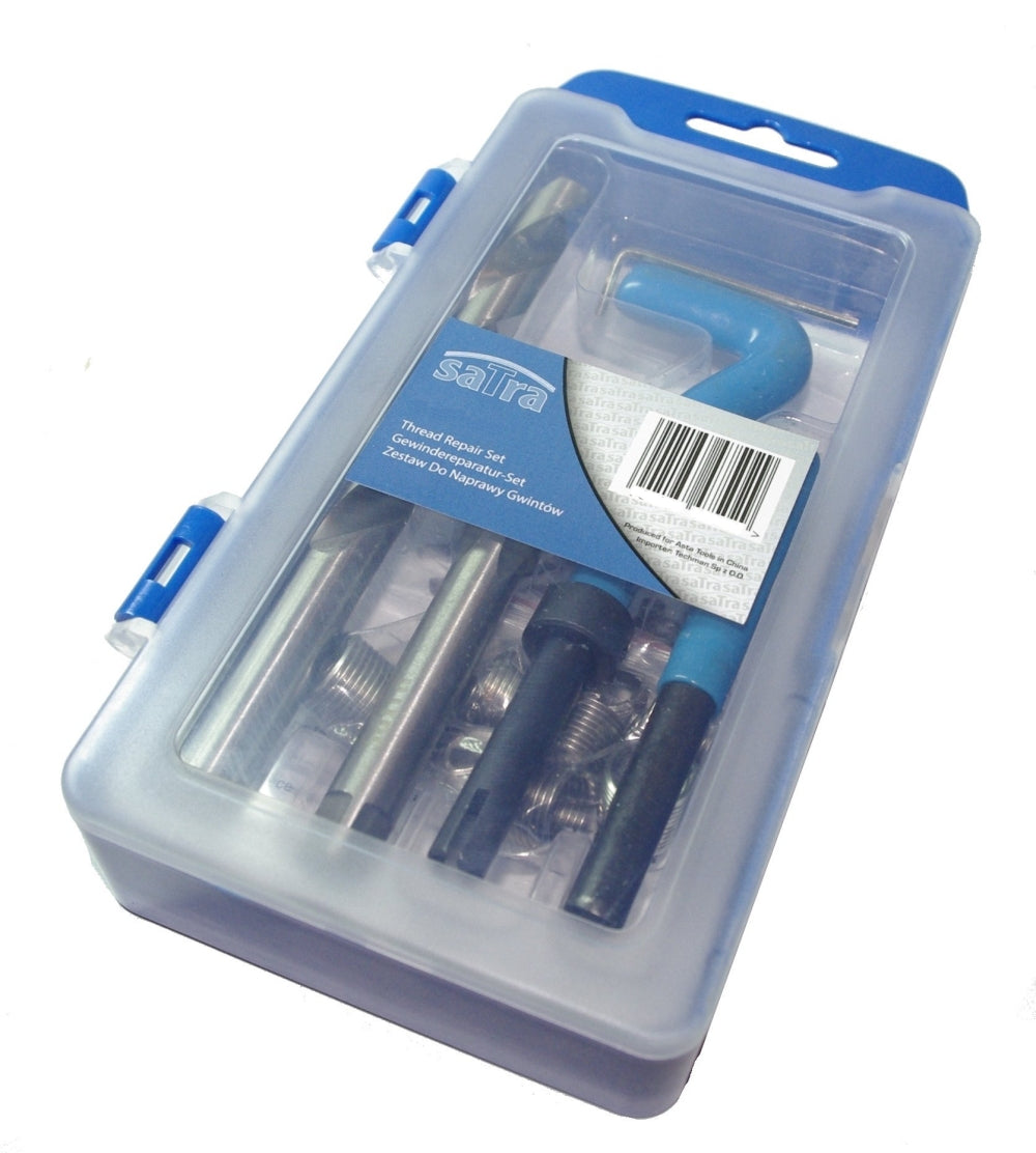 SATRA S-9010612A Satz Gewindereparatur M12x1.5 Gewinde Set 15 tlg. inkl. Bohrer