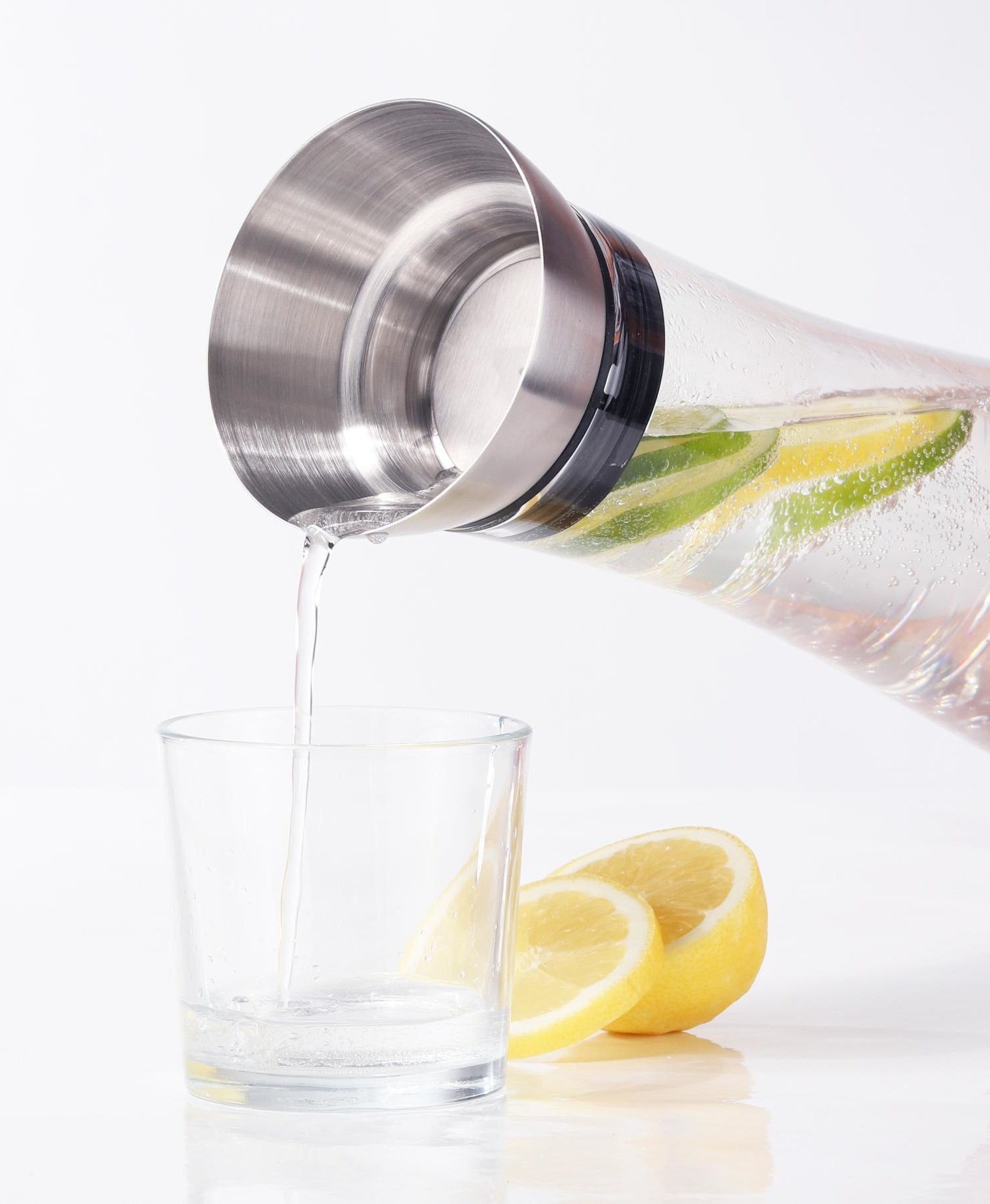 Haushalt International 13087 Wasserkaraffe aus Glas 1 Liter mit praktischem Ausgießer