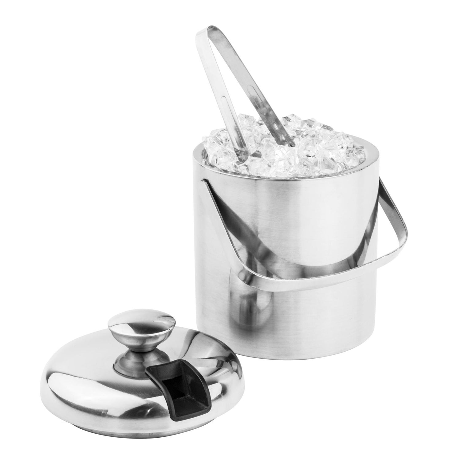 Haushalt International 14036 Eiseimer mit Deckel und Zange Ø15cm Höhe 20cm