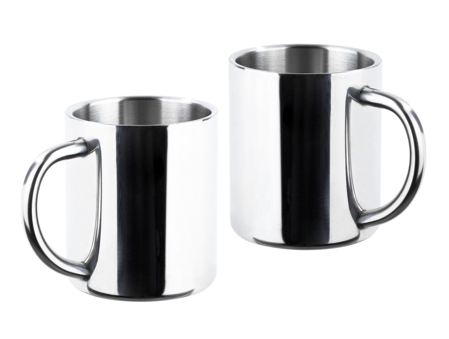 Haushalt International 16261 2 Stück Edelstahl Thermo Trinkbecher doppelwandig 200ml