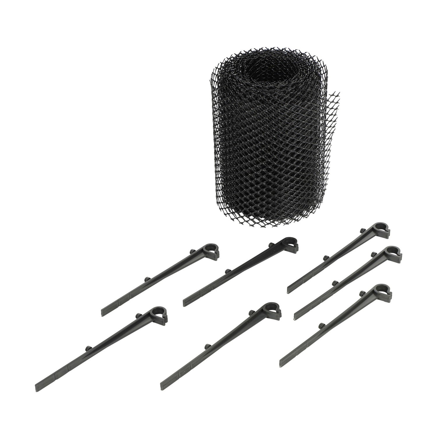 Haushalt International 694049 Dachrinnenschutz Länge 6m Breite 16cm mit Kunststoffklammern