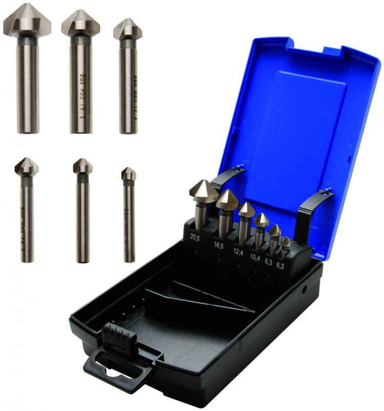 BGS 1997 Satz HSS 90° Kegelsenker DIN 335 Form C Ø6,3-20,5mm 6 teilig