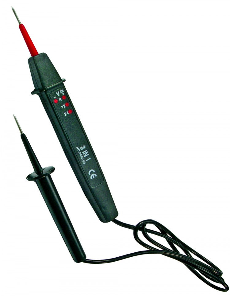 BGS 2172 KfZ Spannungsprüfer für 6-24 Volt AC / DC mit Leuchtdioden