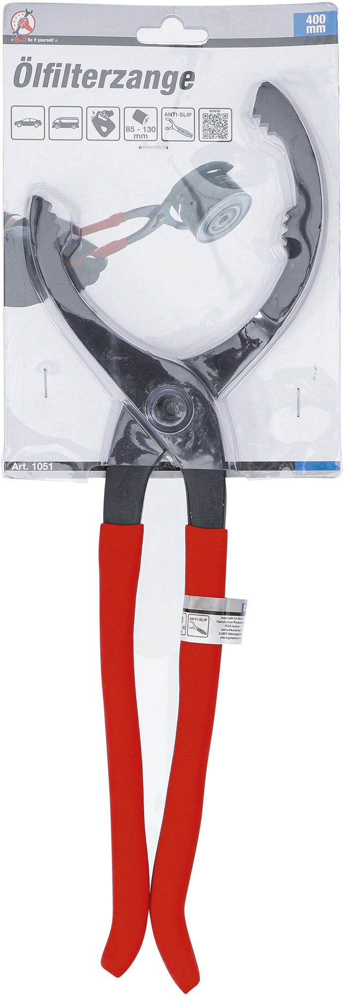 BGS DIY 1051 Ölfilterzange Länge 400mm