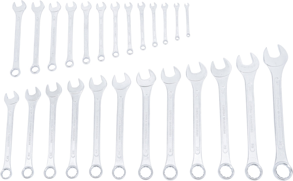 BGS DIY 1198 Satz Ringmaulschlüssel SW 6 - 32mm metrisch warm geschmiedet 25 teilig