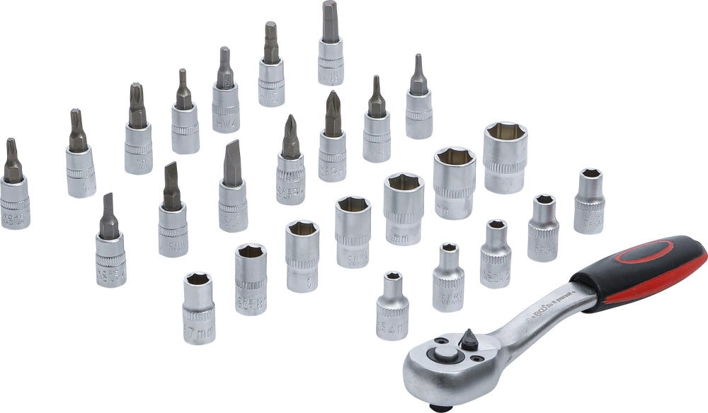 BGS DIY 15105 Satz Steckschlüssel Antrieb 6,3mm (1/4") SW 4 - 13mm 27 teilig