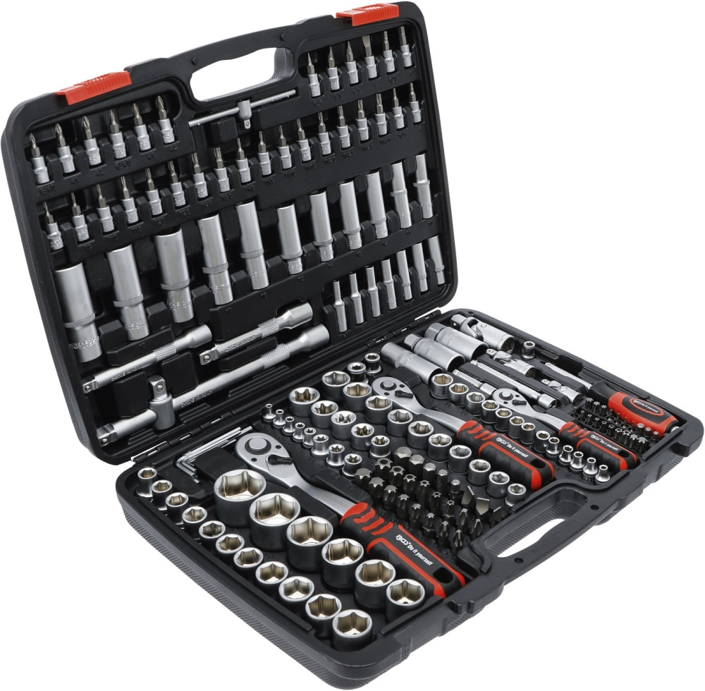 BGS DIY 15219 Satz Steckschlüssel Antrieb 6,3mm (1/4"), 10mm (3/8"), 12,5mm (1/2")