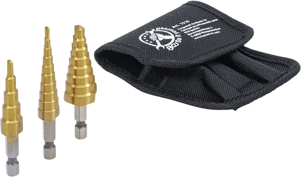 BGS DIY 1616 Satz HSS Stufenbohrer 3 - 20mm 3 teilig