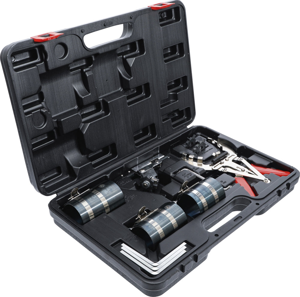 BGS DIY 1890 Set Werkzeug 3 x Kolbenringspannbänder & Zange & Rungnutreiniger