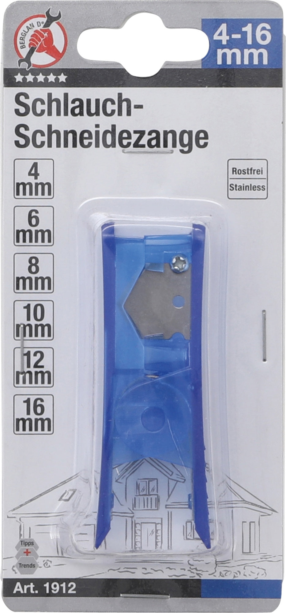 BGS DIY 1912 Schlauch Schneidezange Schlauch Ø 4-16mm