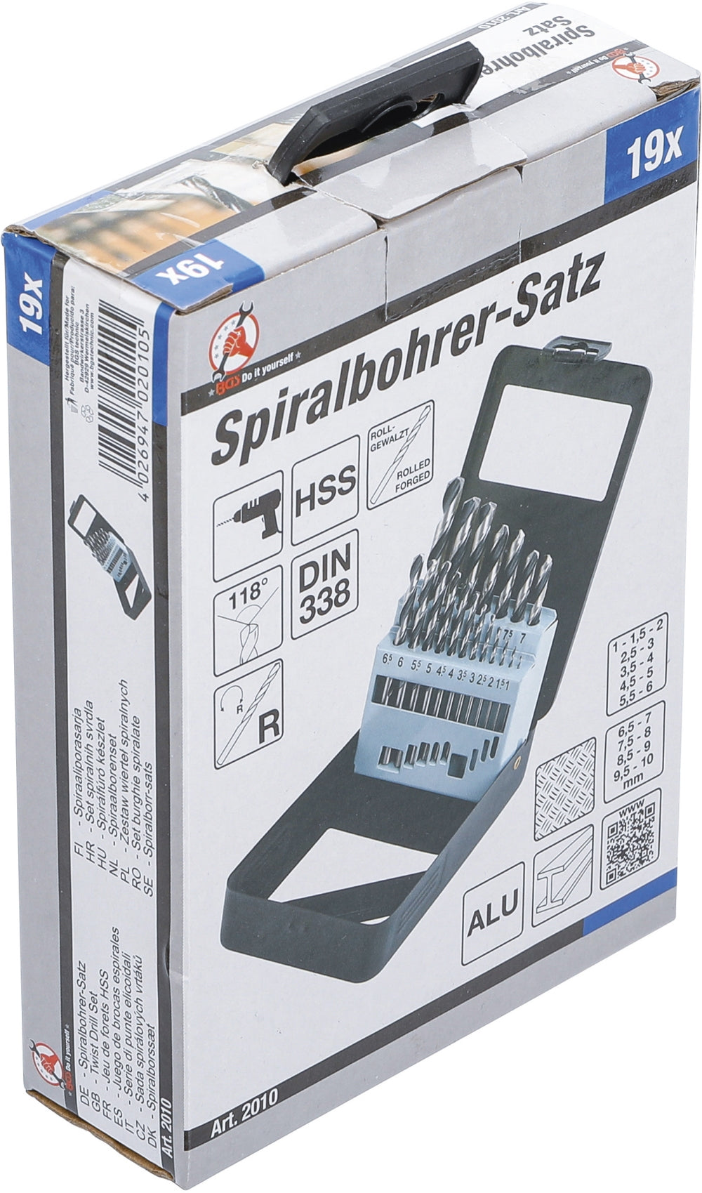 BGS DIY 2010 Satz HSS Stufenbohrer 1 - 10mm 19 teilig