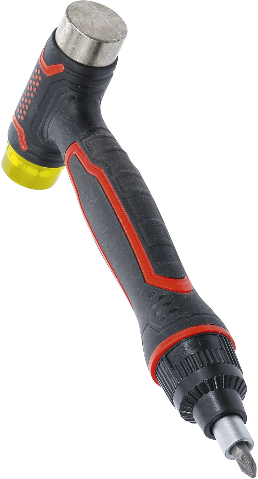 BGS DIY 20800 Wechselkopfhammer mit Ratschendrehgriff für Bits umschaltbar 3 in 1