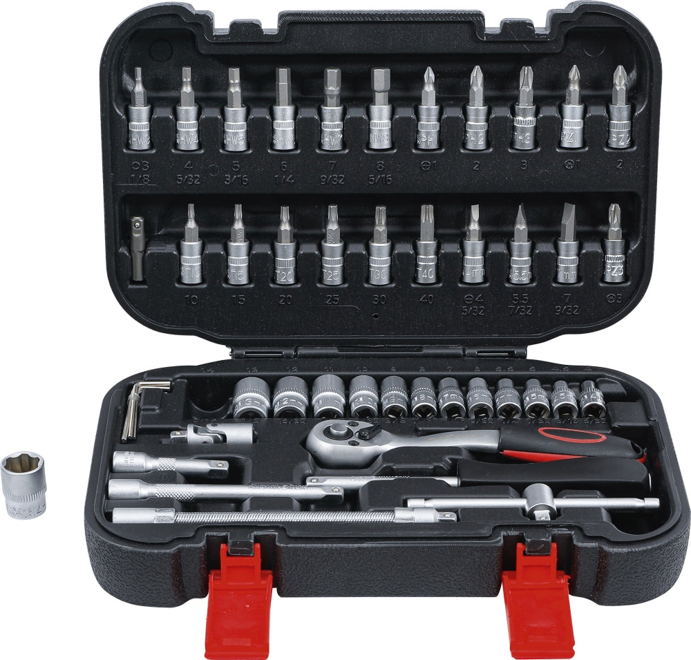 BGS DIY 2142 Satz Steckschlüssel Super Lock Antrieb 6,3mm (1/4") 46 teilig