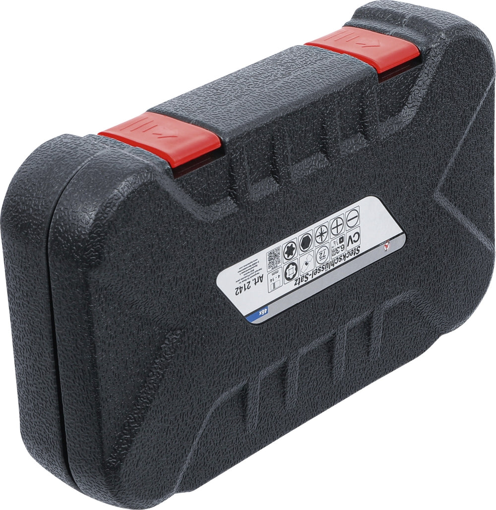 BGS DIY 2142 Satz Steckschlüssel Super Lock Antrieb 6,3mm (1/4") 46 teilig