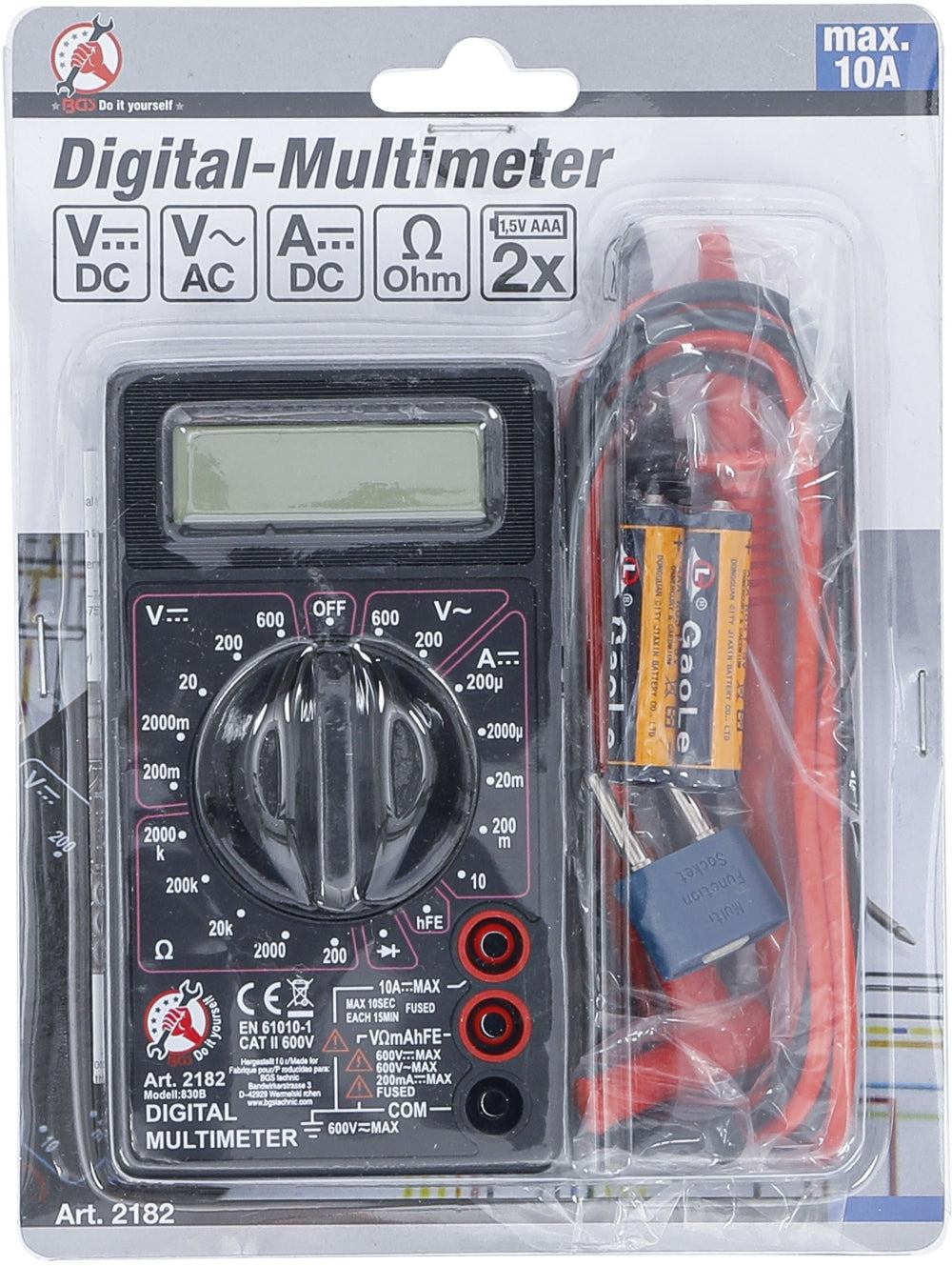 BGS DIY 2182 Digitales Multimeter 3 1/2 stellig