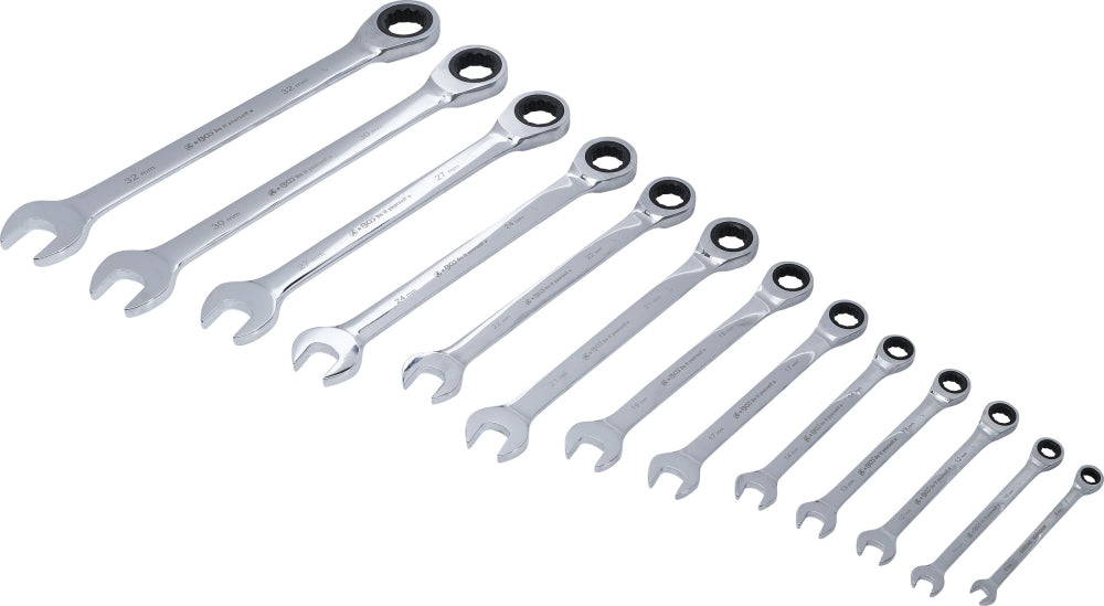 BGS DIY 30006 Satz Ratschenringmaulschlüssel SW 8 - 32mm 13 teilig
